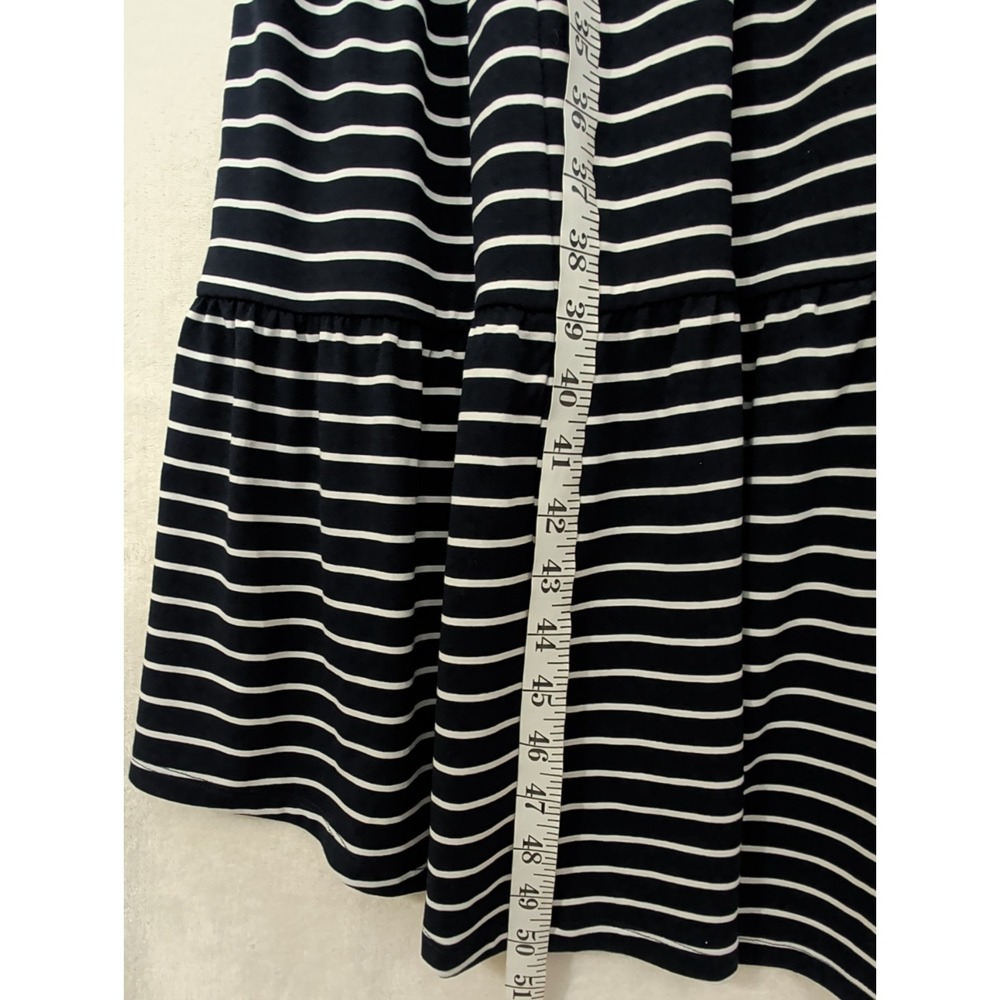 Tommy Hilfiger Maxi Dress Womens L Blue White Stripe Stretch Beach Vaca Nautical - Picture 7 of 8